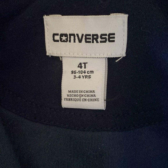 Converse zip up boys hoodie - very good worn condition- size 4T - Picture 2 of 6